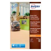 Avery L7110-20 cardboard-coloured rectangular product labels, 62mm x 42mm (360 lables) image