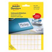 Label multi-purpose sticker sheets 18mm x 12mm | Avery 3312 | 1800 labels image
