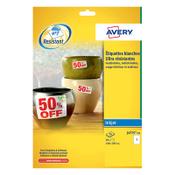Label weatherproof sticker sheets 210mm x 297mm | Avery J4775-10 | 10 labels