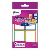 Label weatherproof sticker sheets 45mm x 65mm | red | Avery family RES | 16 labels image