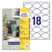 Removable oval labels (63.5 x 42.3mm) | Avery L6024REV | 450 labels image