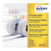 Removable price gun labels (26 x 12mm) | Avery PLR1226 | 15,000 labels image