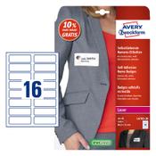 Textile labels/name badges (31 x 88.9mm) | Avery L4785-20 | 320 labels