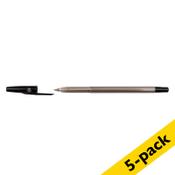 Ballpoint pen (with cap) | black | 123ink | 5-pack image