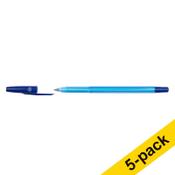 Ballpoint pen (with cap) | blue | 123ink | 5-pack image