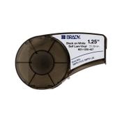 Brady M21-1250-427 black on white laminated vinyl tape, 38.1mm x 4.30m (original Brady) image