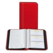 Brepols Palermo red business card folder (144 cards)