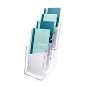 Brochure holder (1/3 A4) | 4 compartments | Deflecto image