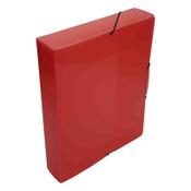 Elasticated folder (400 sheets) | Bronyl transparent red