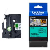 Brother Fle-7511 black on green flag tape 21mm (original Brother) image