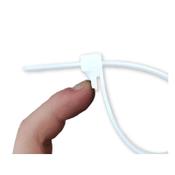 Cable ties | tiewrap (white, resealable) | 200 x 7.6mm | 100-pack image