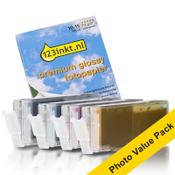 Canon CLI-5264 ink cartridge 4-pack + paper (123ink version) image