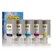 Canon PFI-120 MBK/BK/C/M/Y ink cartridge 5-pack (123ink version) image