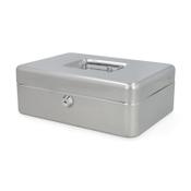Cash box (steel, 25 x 19.1 x 9cm) | 123ink | silver