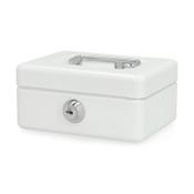 Cash box with coin slot (steel, 12.5 x 9.5 x 6cm) | 123ink | white