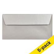 Envelope 110 x 220mm (DL | EA5/6) | silver PEEL &amp; SEAL, 120g | Clairefontaine | 5-pack image