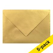 Envelope 162 x 229mm (C5) | gold PEEL &amp; SEAL, 120g | Clairefontaine | 5-pack image