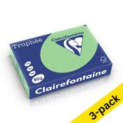Clairefontaine natural green A4 coloured paper, 80gsm (500 sheets) (3-pack) image