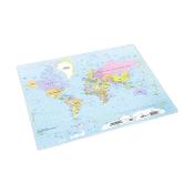 Desk pad | 500 x 380mm | Durable world map image