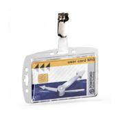 Name badge with clamp | 87 x 54mm | Durable | 25-pack