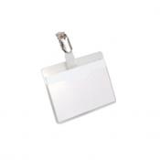 Name badge with clamp | 90 x 60mm | Durable | 25-pack image