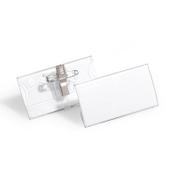 Name badge with combi-clamp | 75 x 40mm | Durable | 25-pack image