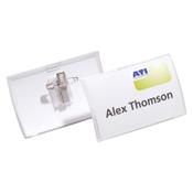 Name badge with combi-clip | 75 x 40mm | Durable | 25-pack image