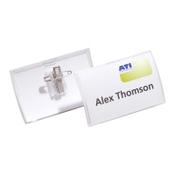 Name badge with combi-clip | 90 x 54mm | Durable | 25-pack image