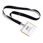 Name badge with textile cord | 60 x 90mm | Durable 5-pack