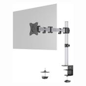 Durable Select silver monitor arm for 1 monitor with desk clamp image