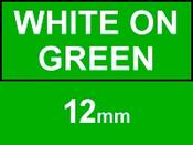 Dymo 1805414 IND Rhino white on green vinyl tape, 12mm (123ink version) image