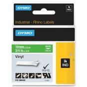 Dymo 1805420 IND Rhino white on green vinyl tape, 19mm (original Dymo) image