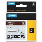 Dymo 1805424 IND Rhino  white on brown vinyl tape, 24mm (original Dymo) image