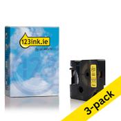 Dymo S0718270 / 18052 IND Rhino black on yellow heat-shrink tape, 6mm (123ink version) | 3-pack image