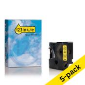 Dymo S0718270 / 18052 IND Rhino black on yellow heat-shrink tape, 6mm (123ink version) | 5-pack image