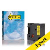 Dymo S0718340 / 18058 IND Rhino black on yellow heat-shrink tape, 18mm (123ink version) image