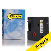 Dymo S0720530 / 45013 black on white tape, 12mm (123ink version) | 5-pack image