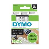 Dymo S0720780 / 43613 black on white tape, 6mm (original Dymo) image
