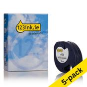 Dymo S0721510 / 91200 white paper tape, 12mm (123ink version) | 5-pack image