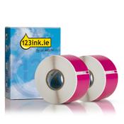 Dymo S0722400 / 99012 pink wide address labels (123ink version) | 2-pack image