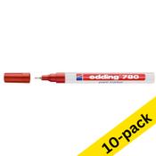 Paint marker 0.8mm round | Edding 780 | red | 10-pack image