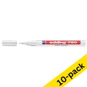 Paint marker 0.8mm round | Edding 780 | white | 10-pack image