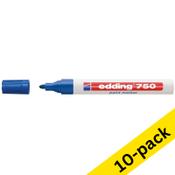 Paint marker 2 - 4mm round | Edding 750 | blue | 10-pack image