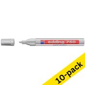 Paint marker 2 - 4mm round | Edding 750 | silver | 10-pack image