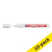 Paint marker 2 - 4mm round | Edding 750 | white | 10-pack image