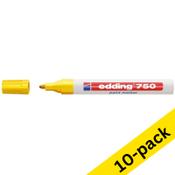 Paint marker 2 - 4mm round | Edding 750 | yellow | 10-pack image