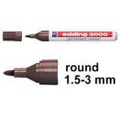 Permanent marker 1.5 - 3mm | Edding 3000 | dark brown image