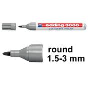 Permanent marker 1.5 - 3mm | Edding 3000 | grey image