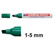 Permanent marker 1 - 5mm chisel | Edding 3300 | green image