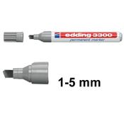 Permanent marker 1 - 5mm chisel | Edding 3300 | grey image